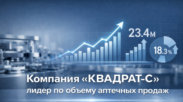 Компания &laquo;Квадрат-С&raquo; по итогам 2025 года стала лидером продаж СТМ БАД в натуральном выражении